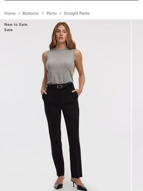 Reitmans Black Modern Stretch Straight-Leg Dress Pants